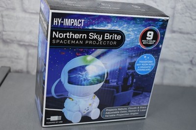 Hy-Impact Spaceman Starry Northern Sky Night Light Projector - White NEW
