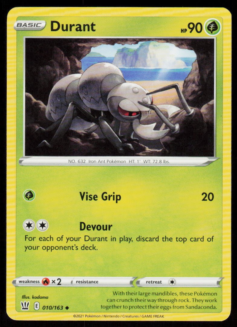 Durant 010/163 Uncommon Battle Styles Pokemon Near Mint