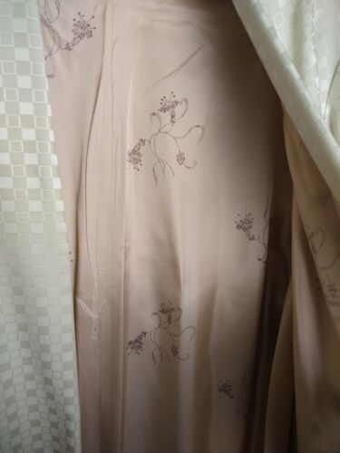 Vintage handmade Ivory checked shawl collar Duster Jacket Large Formal wedding - Picture 5 of 9