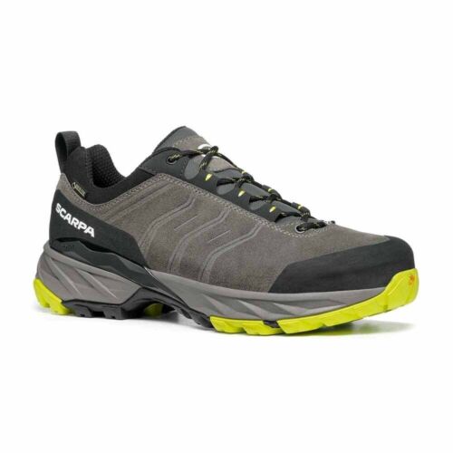 Scarpa Rush Trail GTX Mens Hiking Shoes - Titanium/Lime - Picture 1 of 20