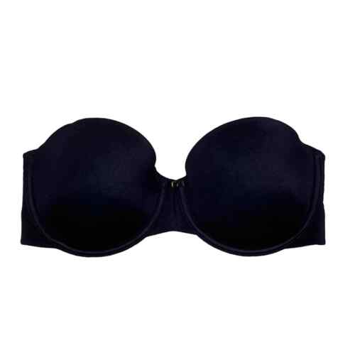 Vanity Fair Underwire Strapless Stretch Bow Bra NWOT Size 34C Black Timeless - Picture 1 of 4