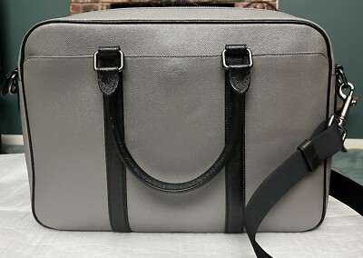 Coach PERRY SLIM BRIEF IN COLORBLOCK Briefcase Grey leather