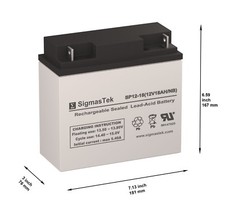 12V 18AH NB Terminal Dual-Lite 12542 Emergency Lighting SLA Battery Replacement