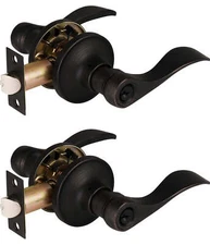 Probrico Size 2 (2 Pack Entry Door Lever [Lock with 3 Keys],Locking Door