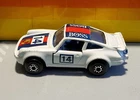 Vintage Matchbox 1978 #14 White Porsche Turbo Superfast Car clear window