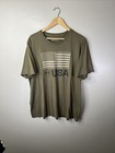 Under Armor Shirt Adult XXL Army Green S/S American Flag USA Cotton Men A98