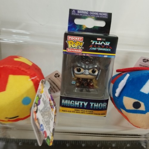 3 LOT Funko Pop! Keychain Mighty Thor & Captain America & Iron Man Tsum Tsum NEW - Picture 2 of 14
