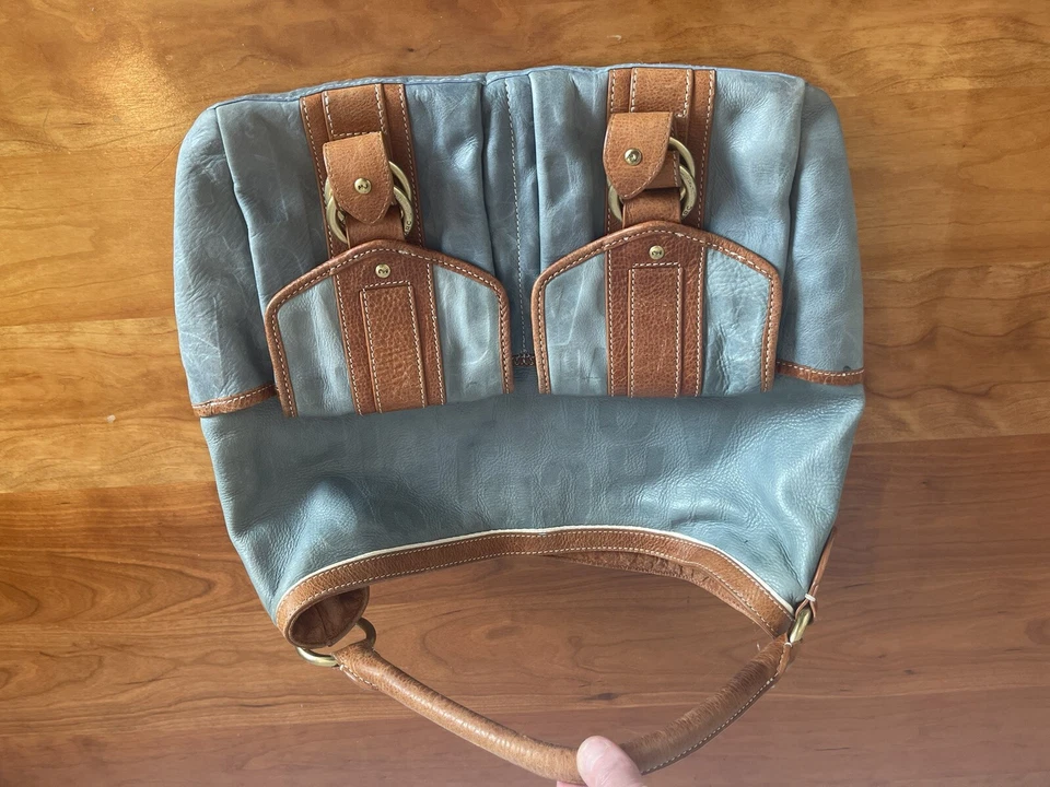 Marc Jacobs Vintage Azul Marino Cuero Bolso Hobo Monedero Excelente Estado Precioso Foto 3 de 4