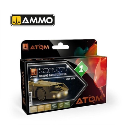 Ammo MIG ATOM-20804 - ATOM Gravity Set 1 - Green and Sand - Neu