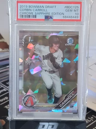 2019 Bowman Draft Corbin Carroll 1st Chrome Sapphire Edition #BDC125 PSA 10 GEM