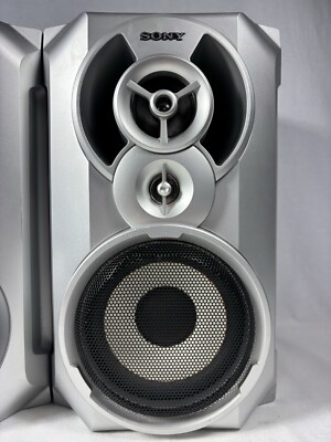 SONY Bookshelf Speakers SS-RG55 Bass Reflex Silver/Black - Wires