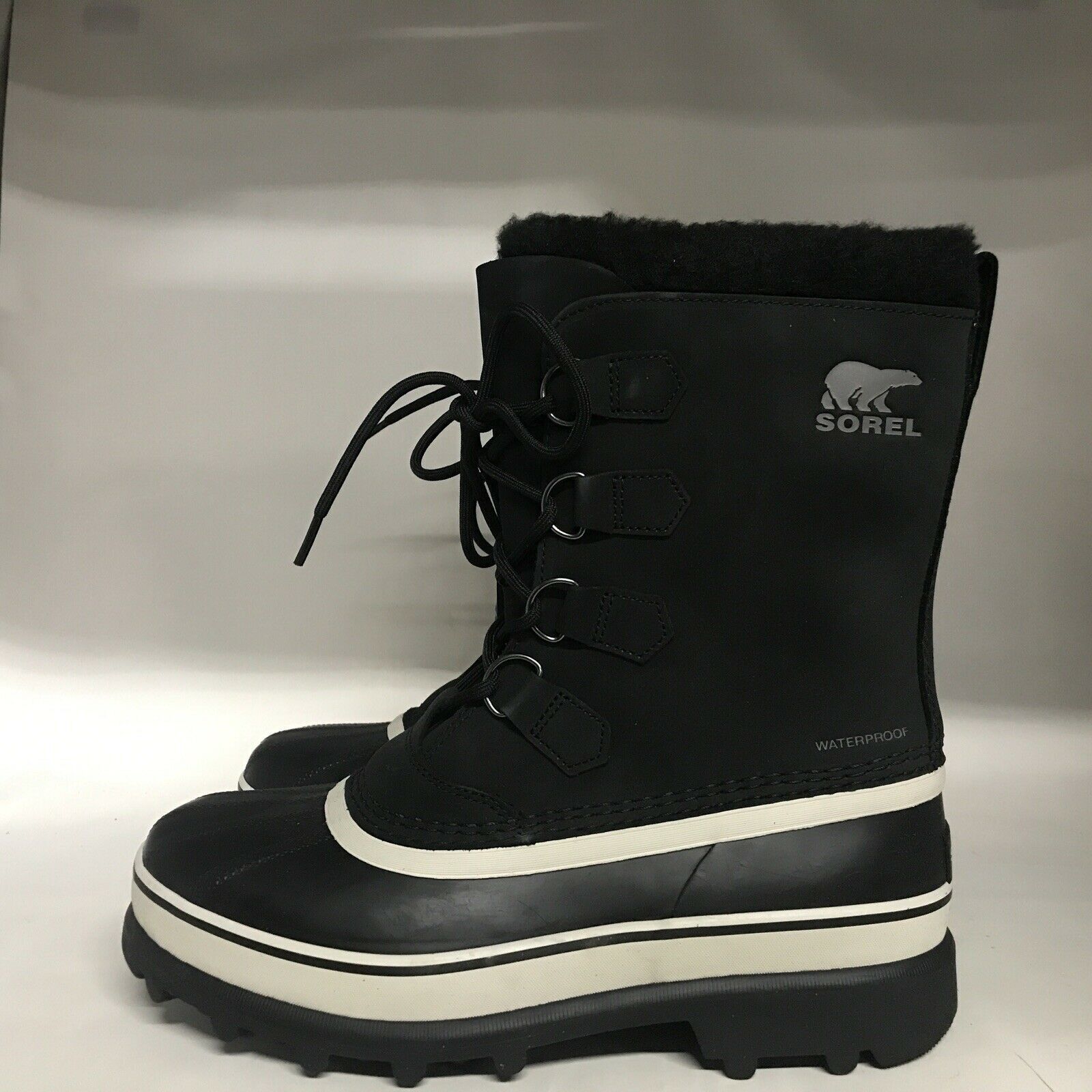 SOREL Men's Caribou Waterproof Boot NM1000-016 Black/Dark Stone New! | eBay