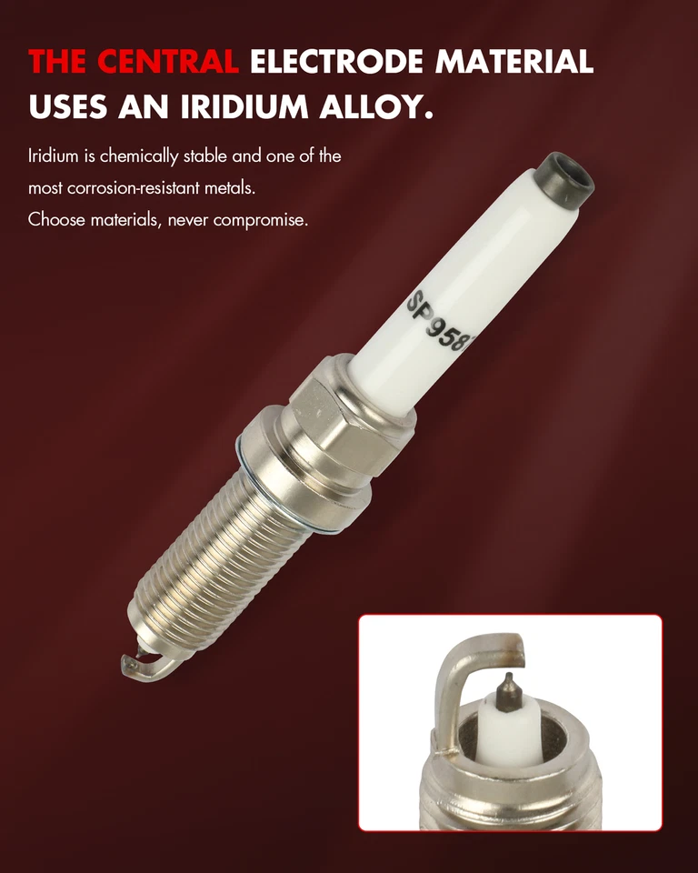 Paquete de 4 bujías de iridio para Mercedes-Benz CLA45 y GLA45 AMG 2015-2019 2,0 L L L4 Foto 4 de 4