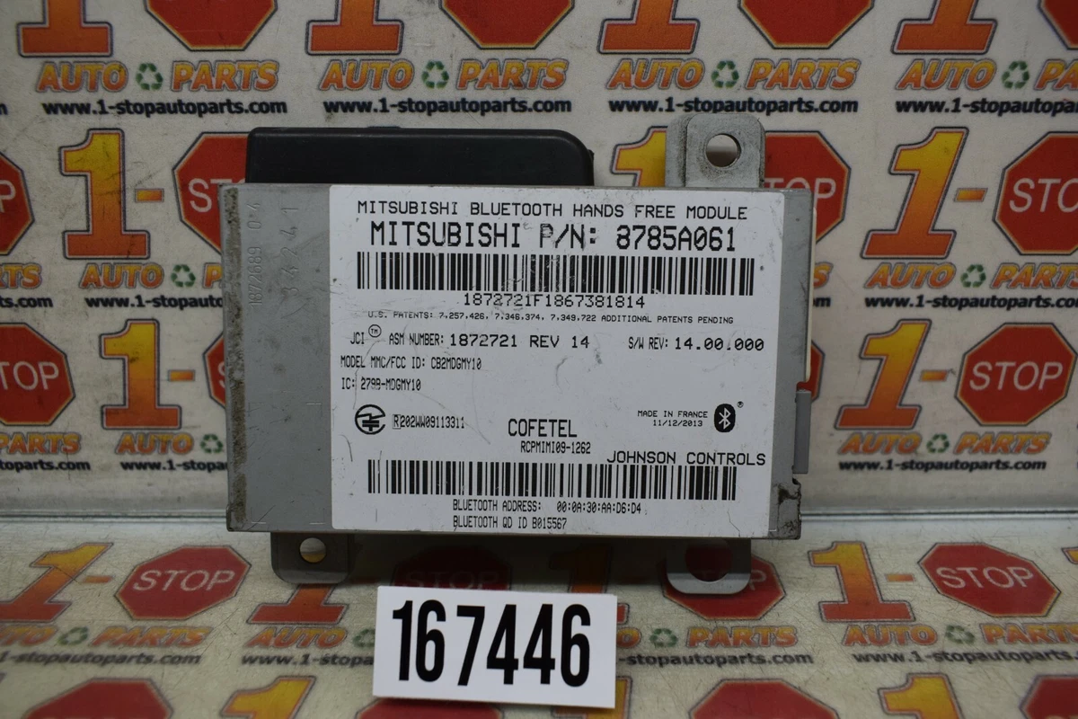 2017 MITSUBISHI MIRAGE COMMUNICATION BLUETOOTH CONTROL MODULE  
