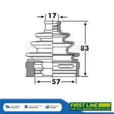 Fits Nissan X-Trail Qashqai Murano CV Joint Boot Set Front Rear Inner First Line