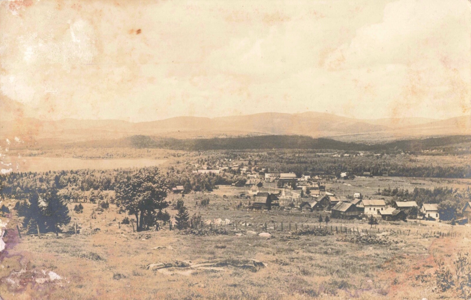 Jackman Village Big Wood Lake, Jackman Station, Maine ME 1911 Real