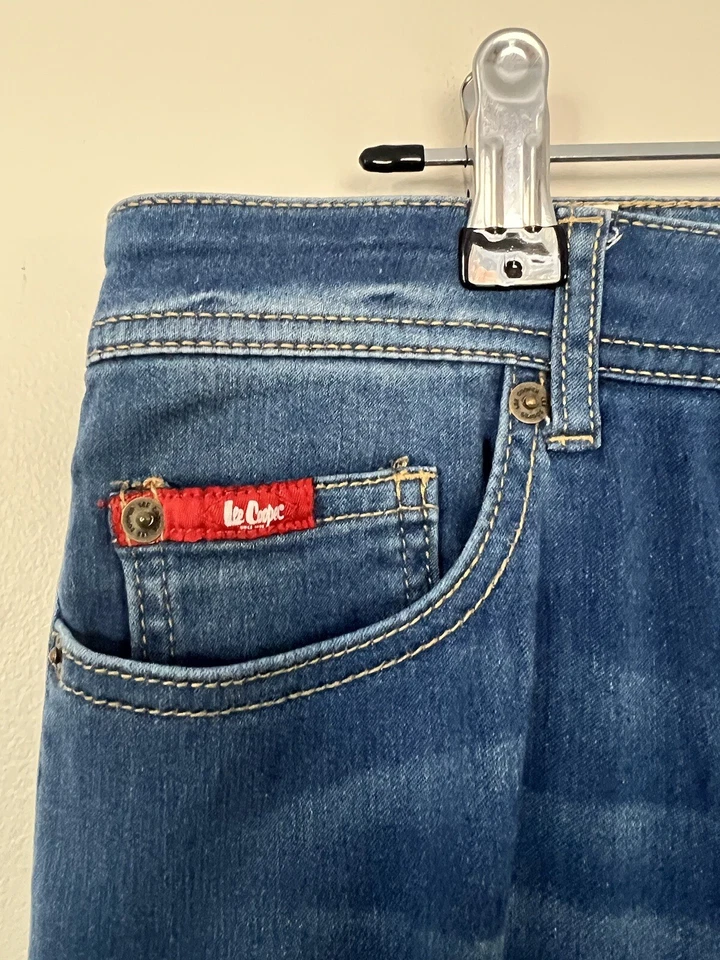 LEE COOPER Blue Wash Denim Jeans SIZE 12 AU Skinny Stretch Faded - Image 4 of 4