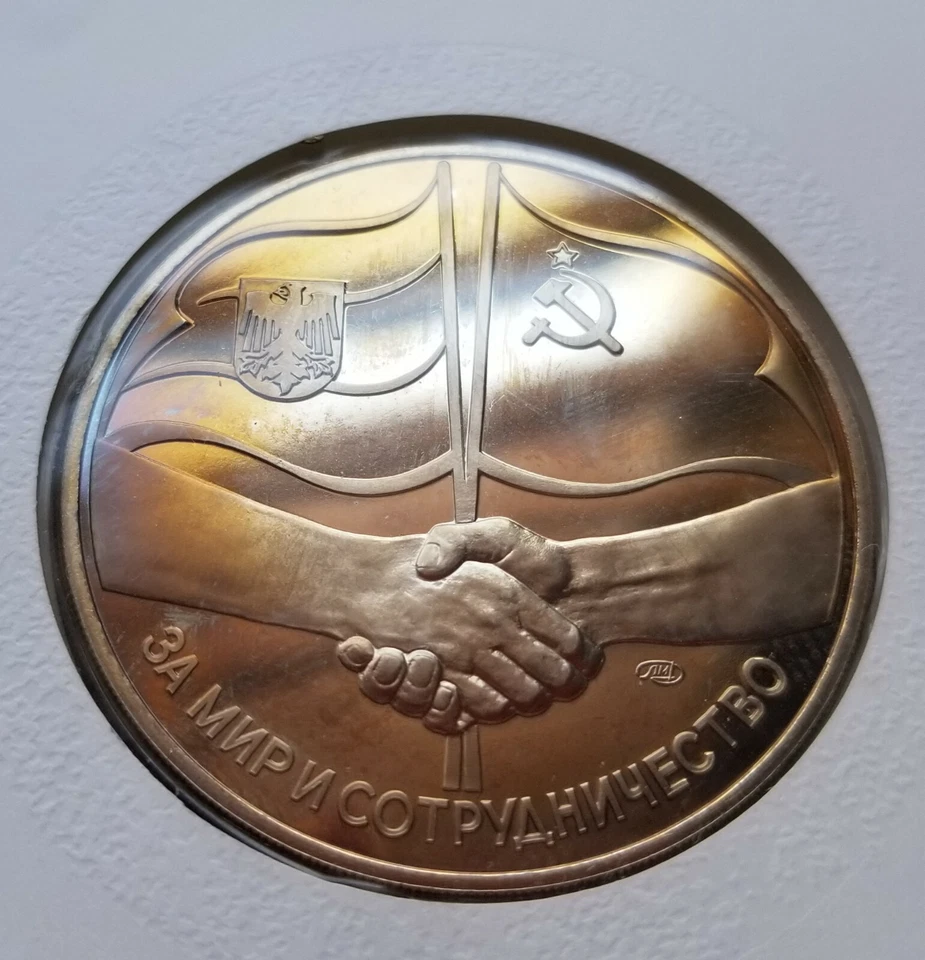 [SJ] Russia President Gorbachov's Visit Germany 1989 FDC Flag (coin cover) *rare - Image 4 of 4