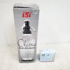 Isi Classic Sodamaker & Soda Siphon Charger Set, 10-Pack - Stainless Steel Mesh 