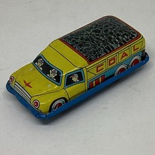 Vintage Post War Japanese Tin Litho Friction Coal/Coke Truck 1584 License Plate