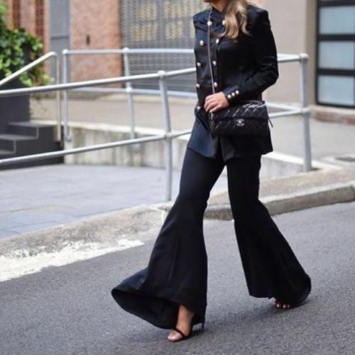 Zara Nero Extra Flare Pantaloni Taglia X Small Nuova con etichetta | eBay