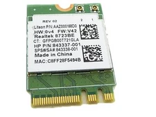 HP 20 22 244 LAPTOP BLUETOOTH 0.4 WIRELESS WIFI CARD 843337-001 843338-001 GOOD
