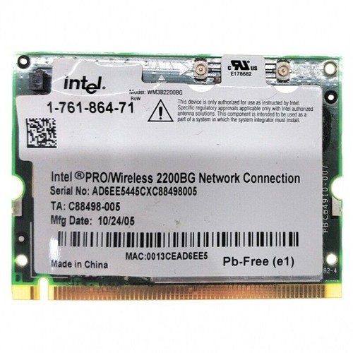 MODULE WIFI POUR ORDINATEUR PORTABLE SONY VAIO PCG-7D1M, INTEL PRO ...
