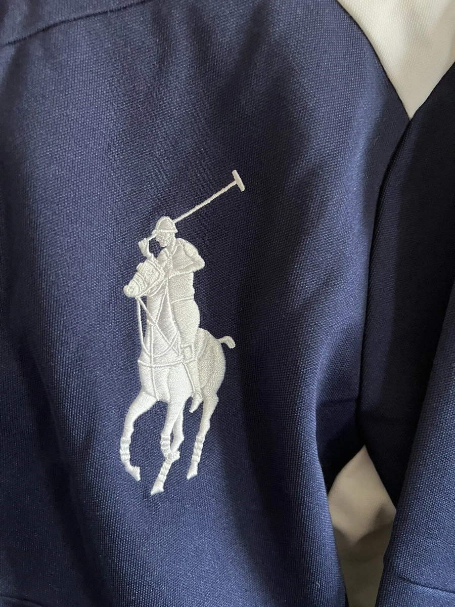 Black polo vest with white horse Clearance