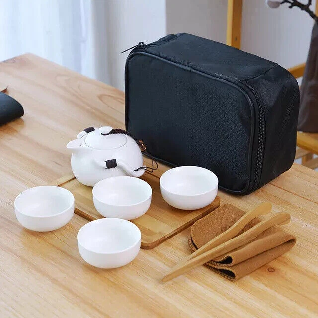 Ceramic Teapot Kettle Chinese Tea Cup Travel Portable Tea Set Gift Drinkware New - Image 2 of 4