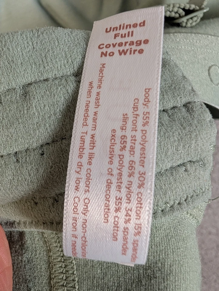 Sujetador Lane Bryant Cacique Sin Forro Cobertura Completa Inalámbrico Verde Salvia Talla 42D Foto 4 de 4