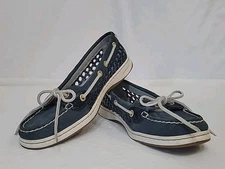 Sperry Top-Sider Angelfish Cane Navy 9432204 Women's 7.5 M Very Good Condition 