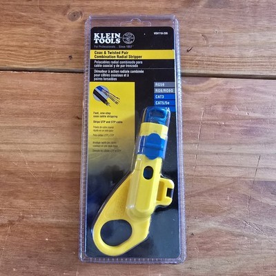 Klein Tools VDV110-295 Coax & Twisted Pair Combined Radial Cable Stripper New