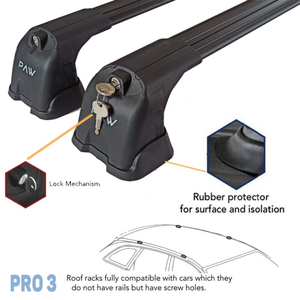 Barras transversales de techo para Mitsubishi Outlander Sport 2013-2021 punto fijo negro Foto 3 de 4