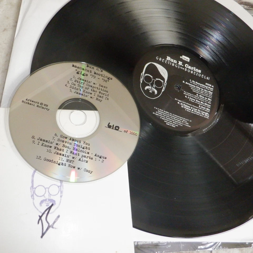 BUN E.'s Basement Bootlegs CD Gigs 79-94 SIGNED Greetings From Bunezuela LP viny - Image 3 of 4