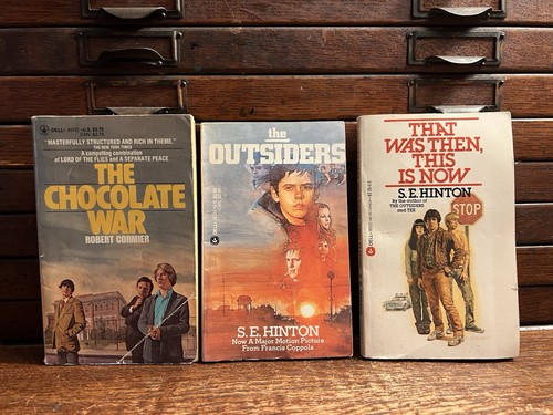 Posten 3 Vintage Taschenbücher: Outsiders Film Tie-In; Das war damals; Schokoladenkrieg