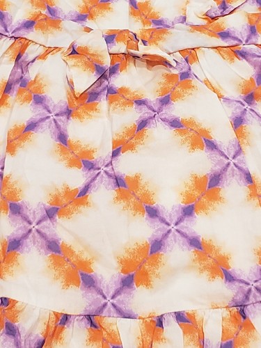 Janie And Jack Girl's One Shoulder Purple Orange Dress 4 - Picture 2 of 5