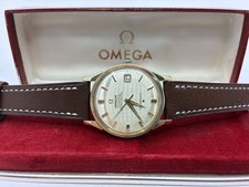 Vintage Gold Omega Constellation Dog Leg Automatic Mens Watch + Box - 1963
