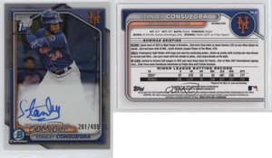 2024 Bowman Chrome Prospect Auto Refractor /499 Stanley Consuegra #CPA-SC Auto