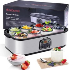 Yogurt Maker - Stainless Steel Yogurt Makers with Adjustable Time Temp Control