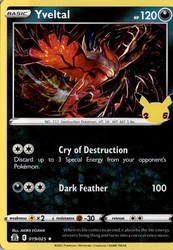 Yveltal 019/025 Celebrations Holo Rare