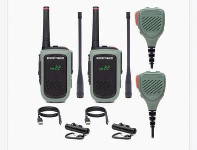 Brand New Unopened Rocky Talkie Expedition Radio Kit (2 Radios and 2 Hand Mics)