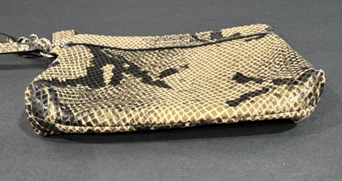 Coach Wallet Embossed Brown Python Snakeskin Medi… - image 6