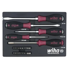 Wiha 52690 25 Piece MicroFinish Screwdriver Tray Set