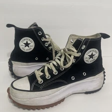 Converse Unisex Run Star Hike Hi 166800C Black Sneakers- Women 8.5 / M 7