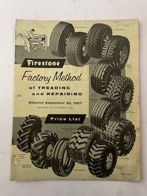 1957 Firestone Factory Method Treading Dealer Brochure