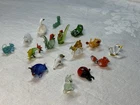 Lot Of 16 Vintage Mini Glass Animals Birds Sea Life Murano Style