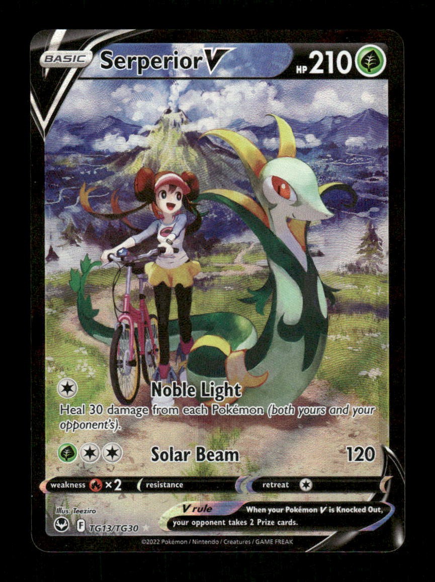 Pokemon Serperior V Ultra Rare SWSH12: Silver Tempest Trainer Gallery TG13/TG30