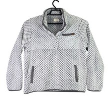 Womens Simply Southern Fleece Pullover Sweater Gray Textured Polyester Size L