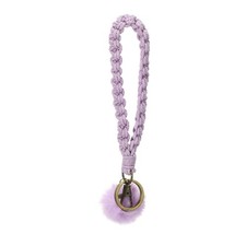 Handmade Bracelet Keychain with Keyrings for Travel Concerts, Purple