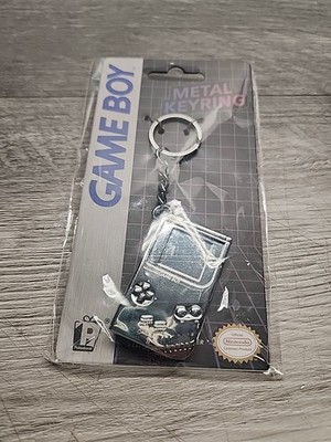 Nintendo Game Boy Shiny Chrome 3D Metal Key Chain Key Ring NEW UNUSED